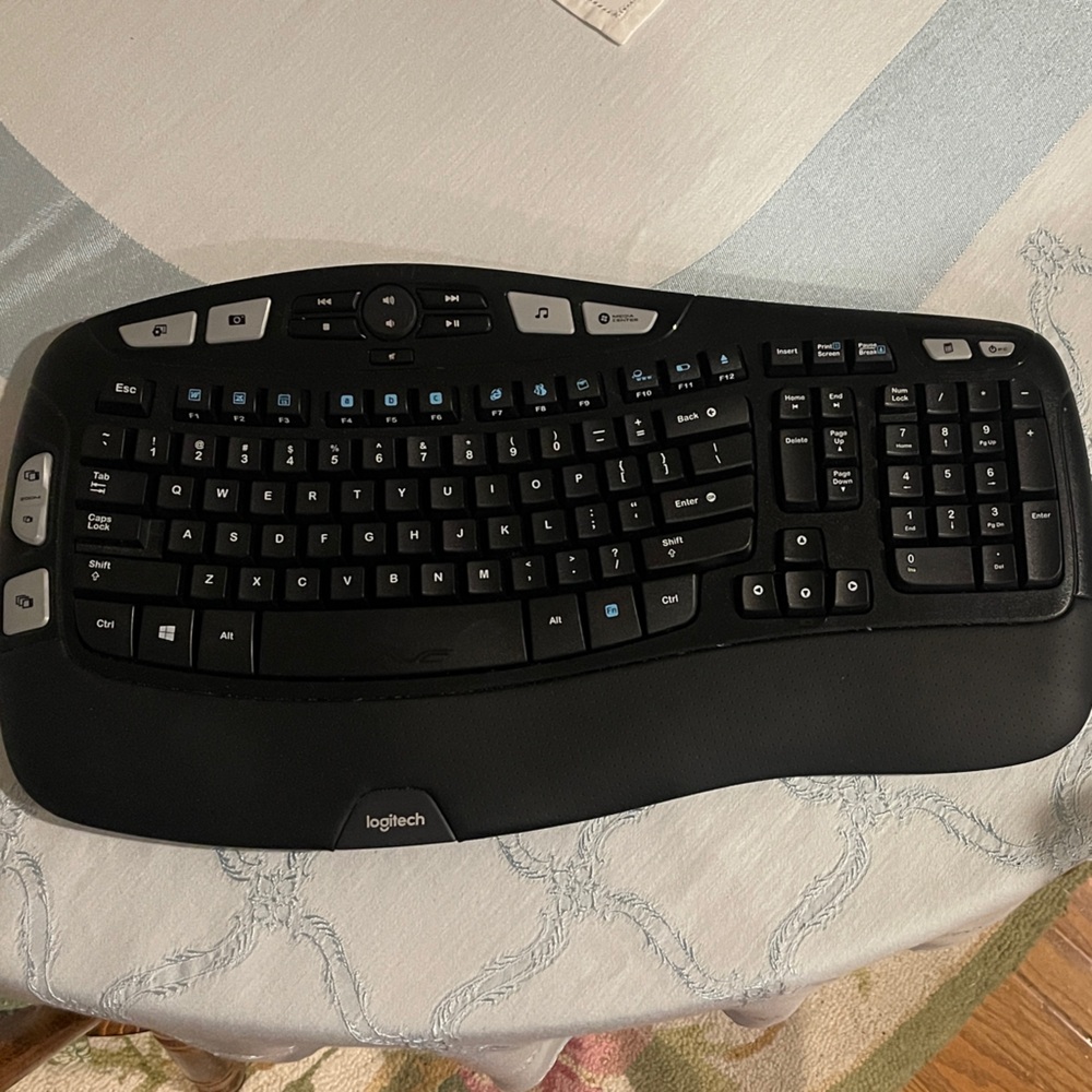 Logitech Ergonomic Black and Gray Keyboard
